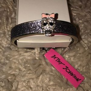Betsey Johnson Jeweled Skull Bracelet/Bangle